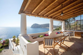 Отель One bedroom house at Lipari 300 m away from the beach with sea view enclosed garden and wifi, Липари